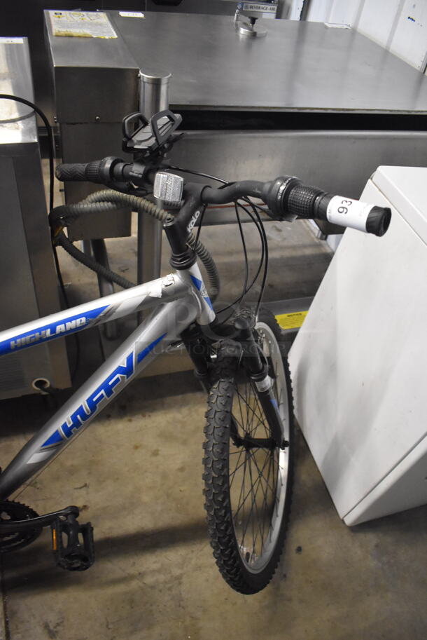 Huffy Highland Gray and Blue Bicycle. Missing Seat. 24x67x42 - Image 5 of 7