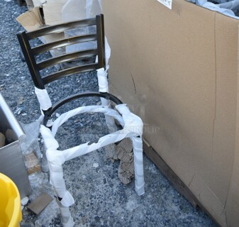 22 BRAND NEW SCRATCH AND DENT! Lancaster Table & Seating 164CMTLADDFR Metal Dining Height Ladder Back Chair Frames. 22 Times Your Bid!