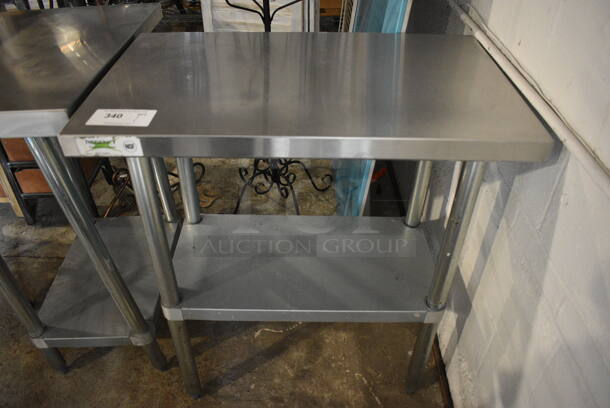 Regency Stainless Steel Commercial Table w/ Metal Under Shelf. 36x18x34