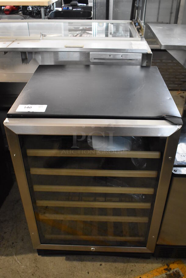 BRAND NEW SCRATCH AND DENT! Avanti WCR506SS Metal Commercial Wine Chiller Merchandiser. 115 Volts, 1 Phase. Tested and Working! - Image 1 of 6