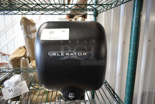 BRAND NEW SCRATCH AND DENT! Excel XL-SP XLERATOR® Raven Black High-Speed Hand Dryer. 110/120 Volts, 1 Phase.  - Image 2 of 5