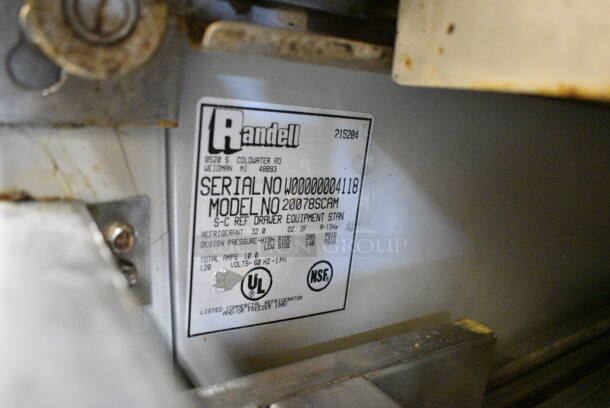 Randell 20078SCAM Stainless Steel 4 Drawer Chef Base on Commercial Casters. 115 Volts, 1 Phase. Tested and Working! - Image 7 of 7
