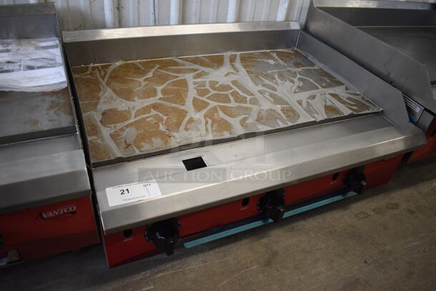 2021 Avantco Model 177CAG36TG Stainless Steel Commercial Countertop Natural Gas Powered Flat Top Griddle w/ Thermostatic Controls. 36x30x13 - Image 4 of 6