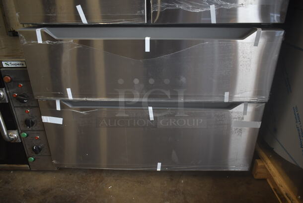 BRAND NEW SCRATCH AND DENT! KoolMore Stainless Steel French Style Cooler Freezer. Tested and Working! - Image 3 of 6