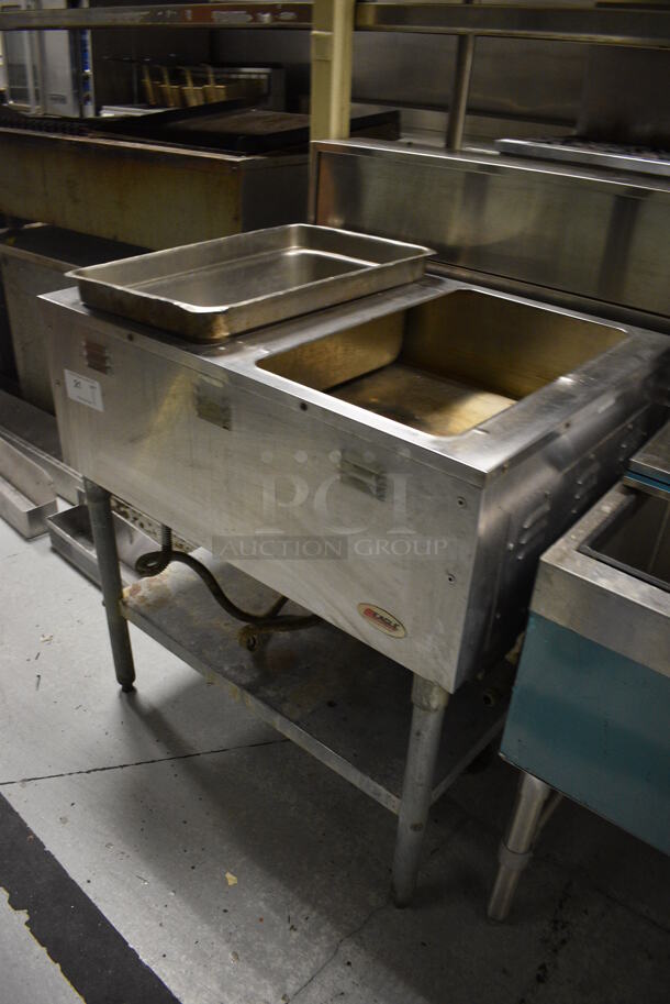 Eagle Stainless Steel Commercial Gas Powered 2 Bay Steam Table w/ Under Shelf. 33x22.5x34. Item Was in Working Condition on Last Day of Business. (kitchen) - Image 3 of 5
