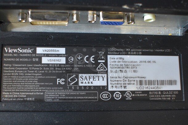 ViewSonic Model VS16162 19" Monitor - Image 3 of 3