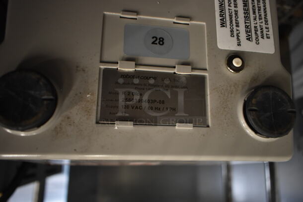 BRAND NEW SCRATCH AND DENT! Robot Coupe R 2 Dice Metal Commercial Countertop Food Processor. 120 Volts, 1 Phase. Tested and Working! - Image 4 of 4