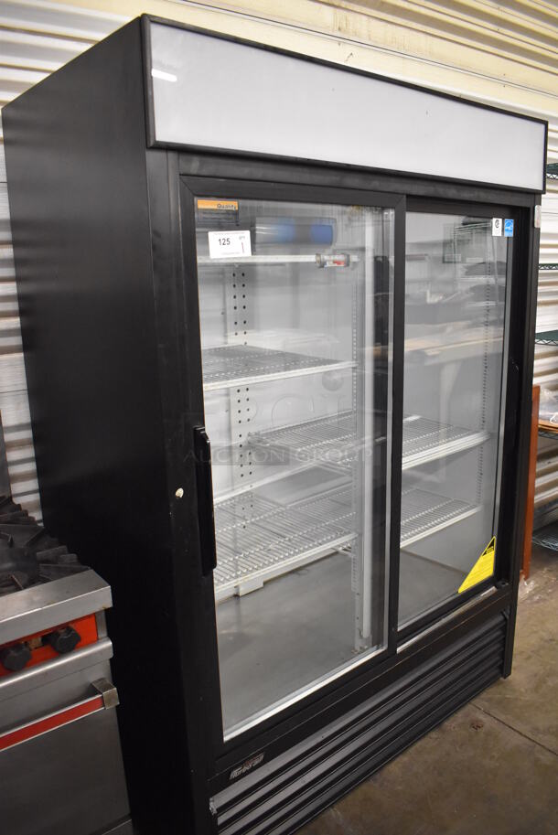 Turbo Air TGM-48RB Metal Commercial 2 Door Reach In Cooler Merchandiser w/ Poly Coated Racks. 110-120 Volts, 1 Phase. 56x30x79. Tested and Does Not Power On