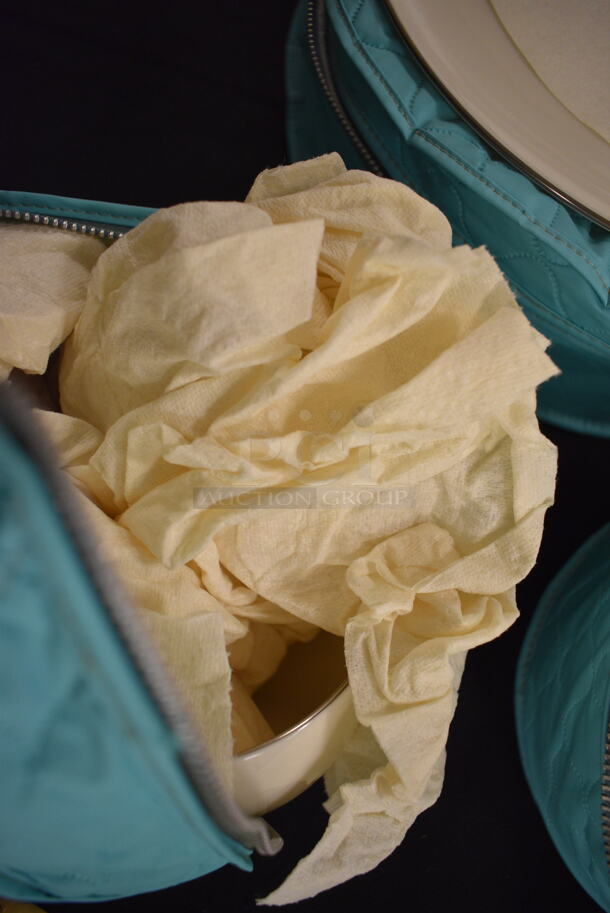 ALL ONE MONEY! Lot of Lenox Dinnerware Including Serving Plate, Cups, Dinner Plates, Salad Plates, Bread and Butter Plates, and Saucers With Protective Covers  - Image 5 of 12