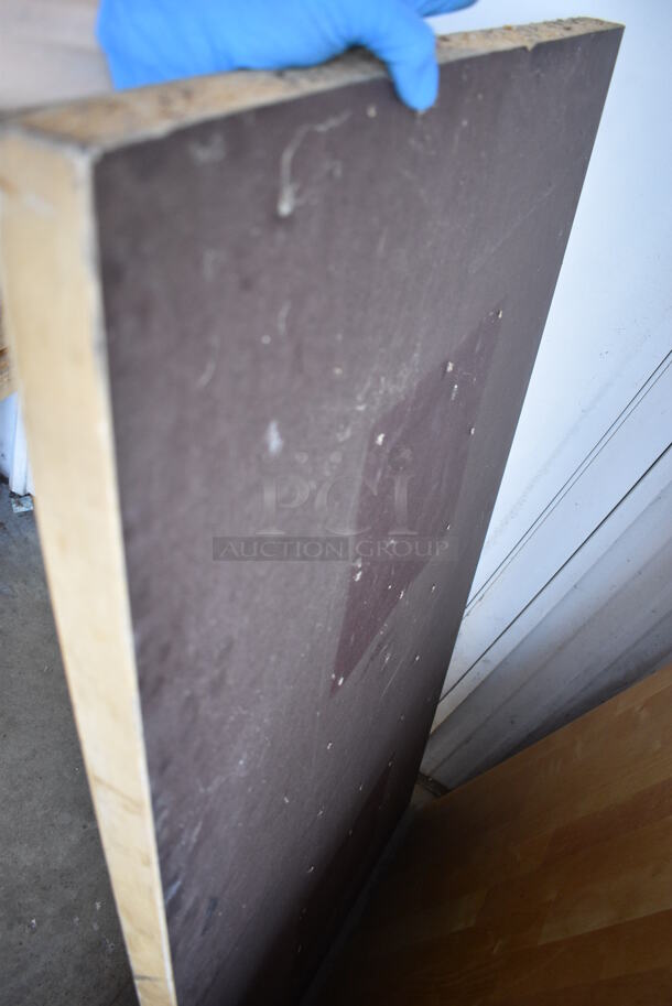 5 Wood Pattern Tabletops. 25.5x48.5x1.5. 5 Times Your Bid! - Image 3 of 4
