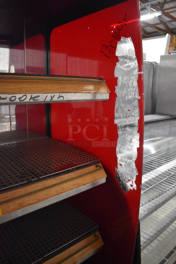 Fri-jado MD40-4 SB Stainless Steel Commercial Floor Style Open Grab N Go Heated Merchandiser w/ Metal Shelves on Commercial Casters. 208 Volts, 1 Phase. 39.5x30.5x79 - Image 2 of 5