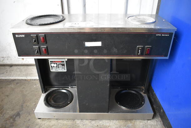 Bunn VPS BLACK Stainless Steel Commercial Countertop 3 Burner Coffee Machine. 120 Volts, 1 Phase. 23x8x18