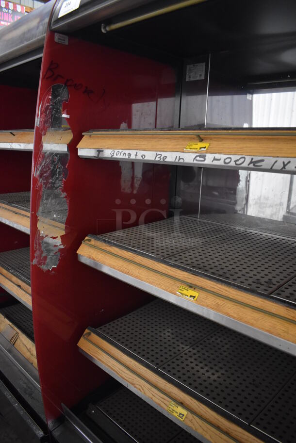 Fri-jado MD40-4 SB Stainless Steel Commercial Floor Style Open Grab N Go Heated Merchandiser w/ Metal Shelves on Commercial Casters. 208 Volts, 1 Phase. 39.5x30.5x79 - Image 3 of 5