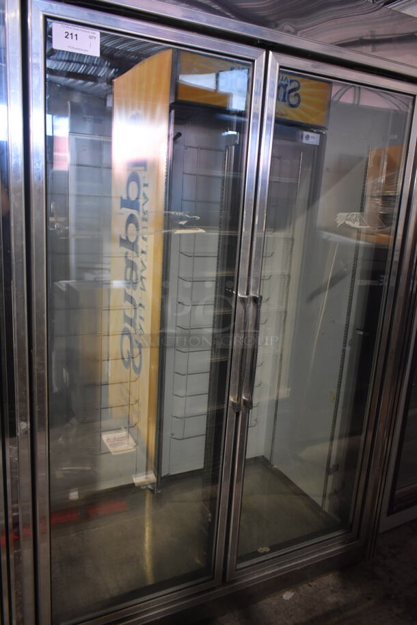 CustomCool GDF2R Stainless Steel Commercial 2 Door Reach In Cooler Merchandiser. Does Not Come w/ Remote Compressor. - Image 3 of 7