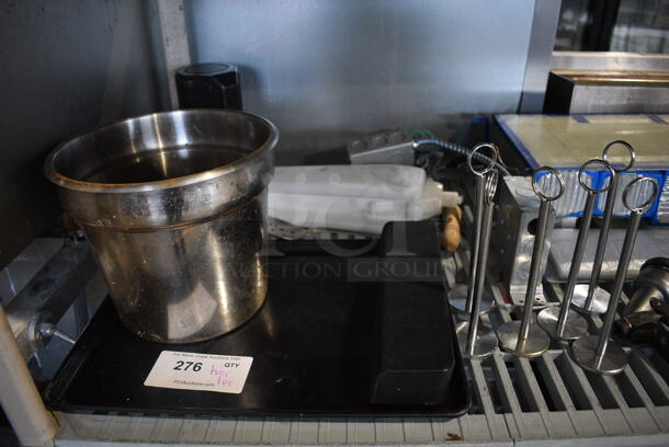ALL ONE MONEY! Tier Lot of Various Items Including Table Number Holders, Metal Bin and Pieces - Image 2 of 5