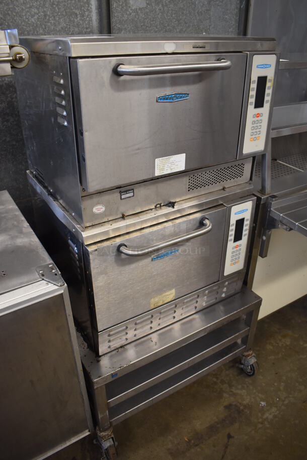 2 Turbochef NGC Stainless Steel Commercial Electric Powered Rapid Cook Oven on Stainless Steel Equipment Stand w/ Commercial Casters. 208/240 Volts, 1 Phase. 30x30x55. 2 Times Your Bid! - Image 3 of 10