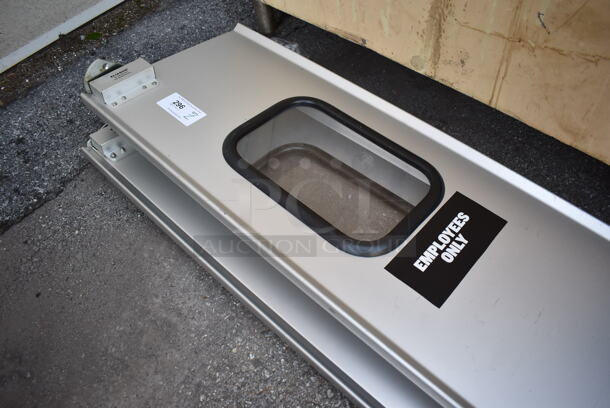 2 Eliason Metal Swinging Kitchen Doors. 17.5x3x79. 2 Times Your Bid! - Image 4 of 5