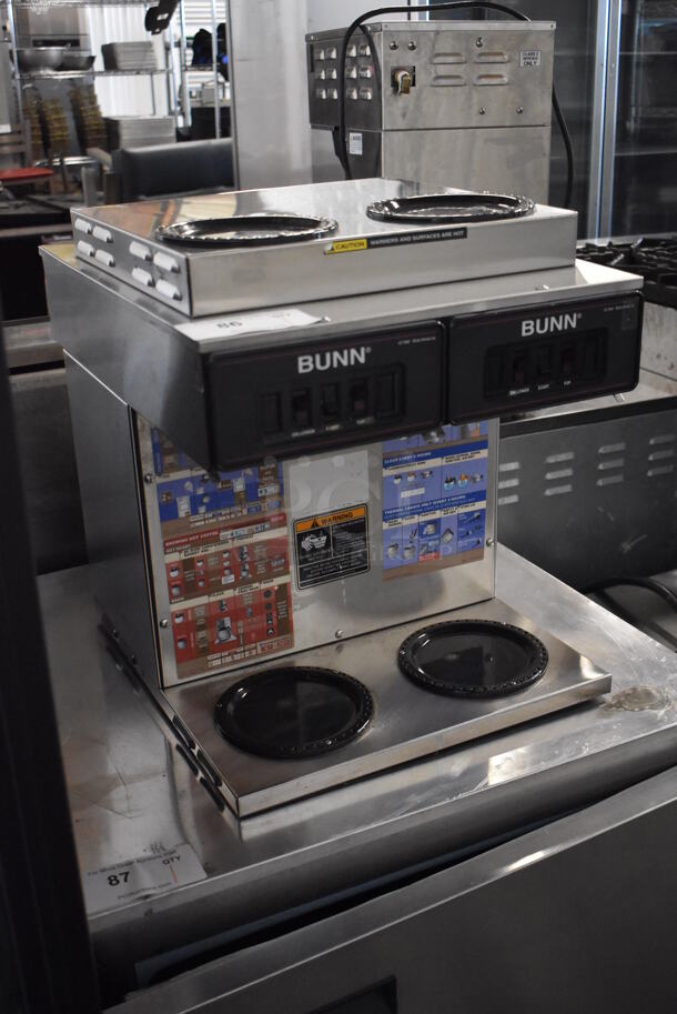 Bunn Stainless Steel Commercial Countertop 4 Burner Coffee Machine. 208/240 Volts, 3 Phase. - Image 2 of 6
