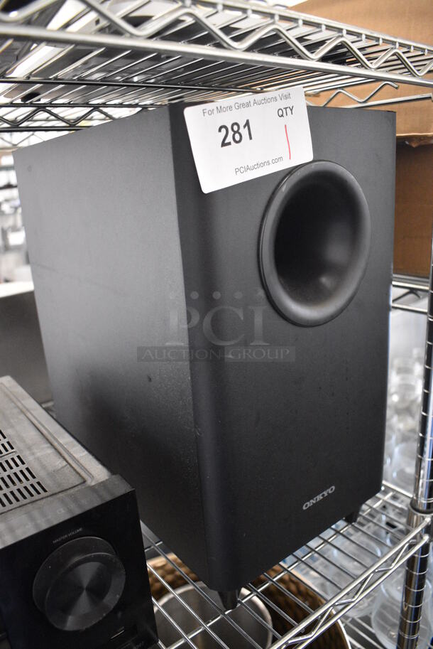Onkyo Model SKW-395 Subwoofer Speaker. 9x14x16.5 - Image 2 of 4