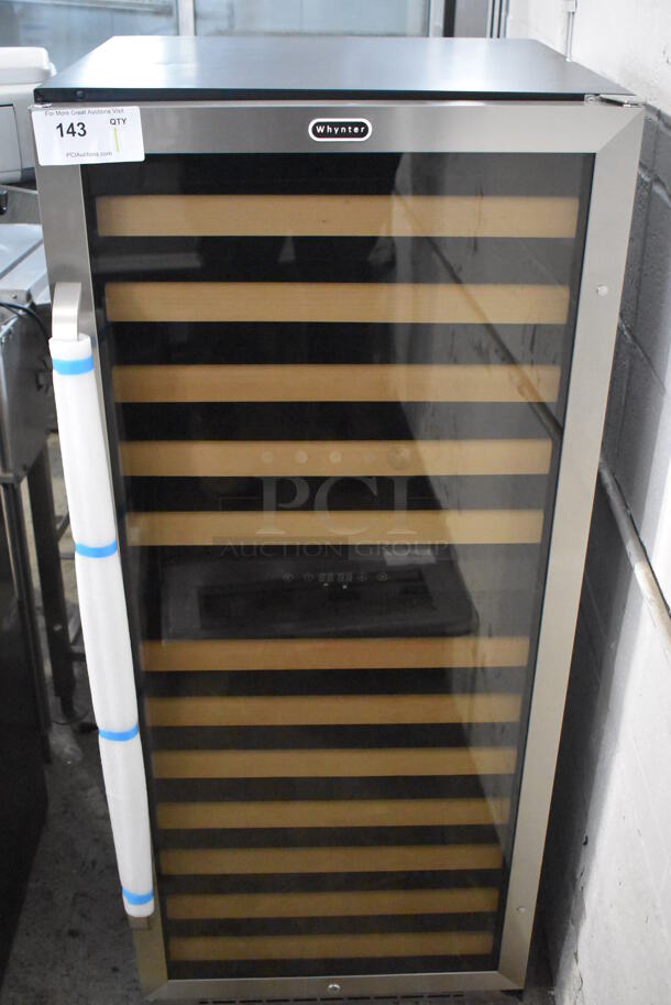 BRAND NEW SCRATCH AND DENT! Whynter BWR-0922DZ Metal Commercial Single Door Reach In Wine Chiller Cooler Merchandiser. 115 Volts, 1 Phase. Tested and Working! - Image 1 of 5