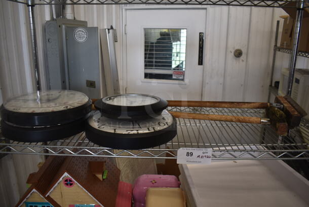 ALL ONE MONEY! Lot of Wall Clocks, Dollhouse And Camper, Cash Drawers, Dough Pans, Plastic Buckets, Cutting Board AND MORE! Does Not Include Metro Shelf. - Image 3 of 5