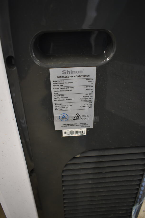 2022 Shinco SPF1-12C Portable Air Conditioner. 11,500 BTU. 115 Volts, 1 Phase. Tested and Working! - Image 4 of 5