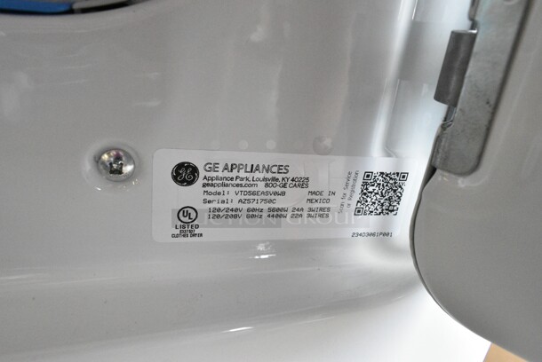 BRAND NEW SCRATCH AND DENT! General Electric GE VTD56EASVOWB 7.4 cu. ft. Front Load Electric Commercial Dryer - Free Use / App Payment / Coin Compatible. 120/208-240 Volts, 1 Phase. - Image 7 of 7