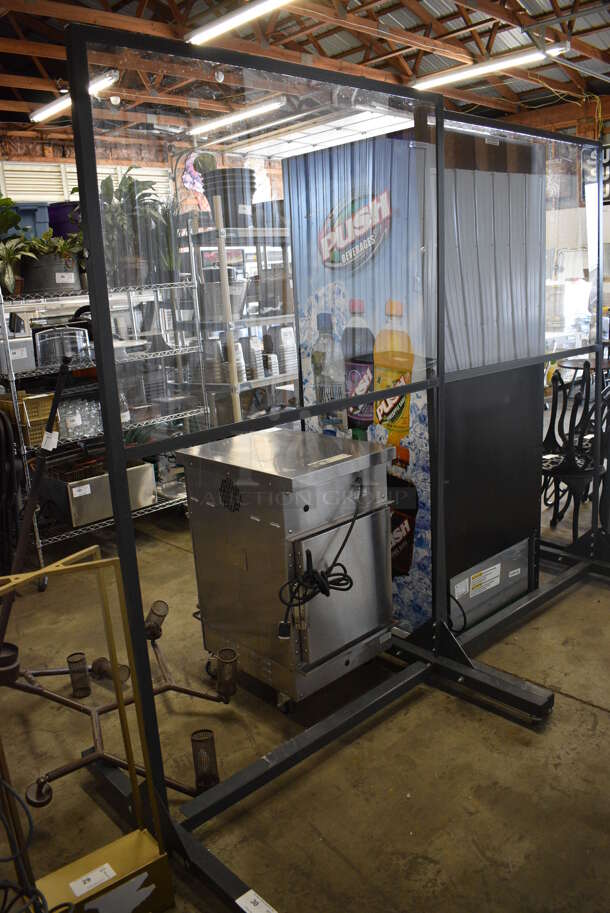 6 Gray Metal Floor Style Portable Separator Wall Sneeze Guard on Commercial Casters. 48x36x80.5. 6 Times Your Bid! - Image 2 of 4