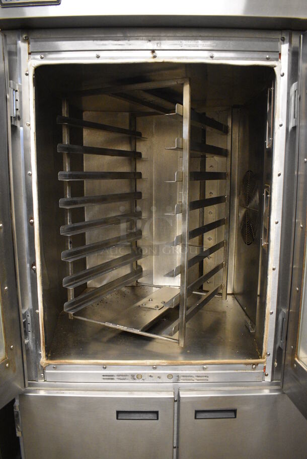 Hobart HO300E Stainless Steel Commercial Floor Style Electric Powered Mini Rotating Rack Oven on HPC800 2 Door Proofer w/ Commercial Casters. 208 Volts, 3 Phase. 48x37x81 - Image 6 of 8