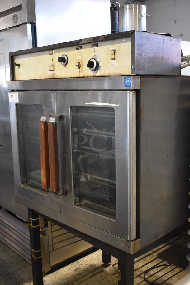 Stainless Steel Commercial Electric Powered Full Size Convection Oven w/ View Through Doors and Metal Oven Racks on Metal Legs. 230 Volts. 36x32x62 - Image 5 of 8