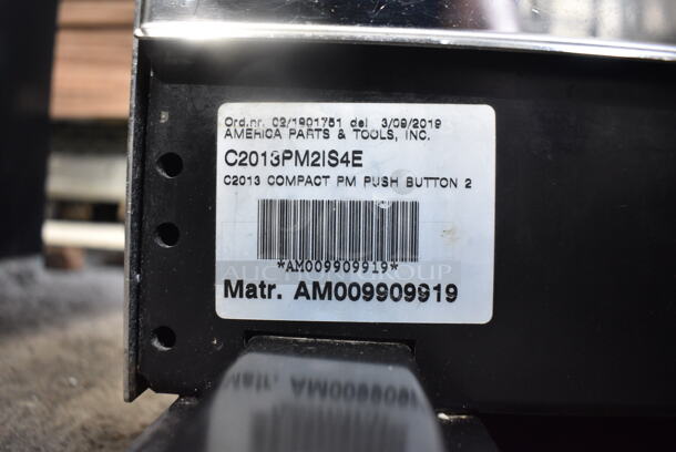 Bezzera AM009909919 Stainless Steel Commercial Countertop 2 Group Espresso Machine w/ Steam Wand. 208 Volts, 1 Phase.  - Image 5 of 5