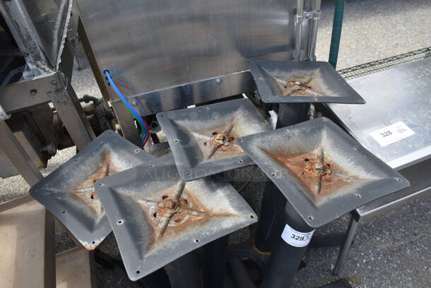 5 Black Metal Dining Height Table Bases. 5 Times Your Bid! - Image 3 of 3