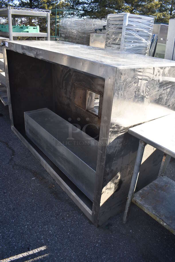 7' Stainless Steel Commercial Steam Hood. 84x30x51.5