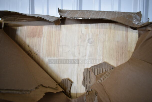 BRAND NEW SCRATCH AND DENT! Wooden Tabletop. Has Crack - Image 4 of 4