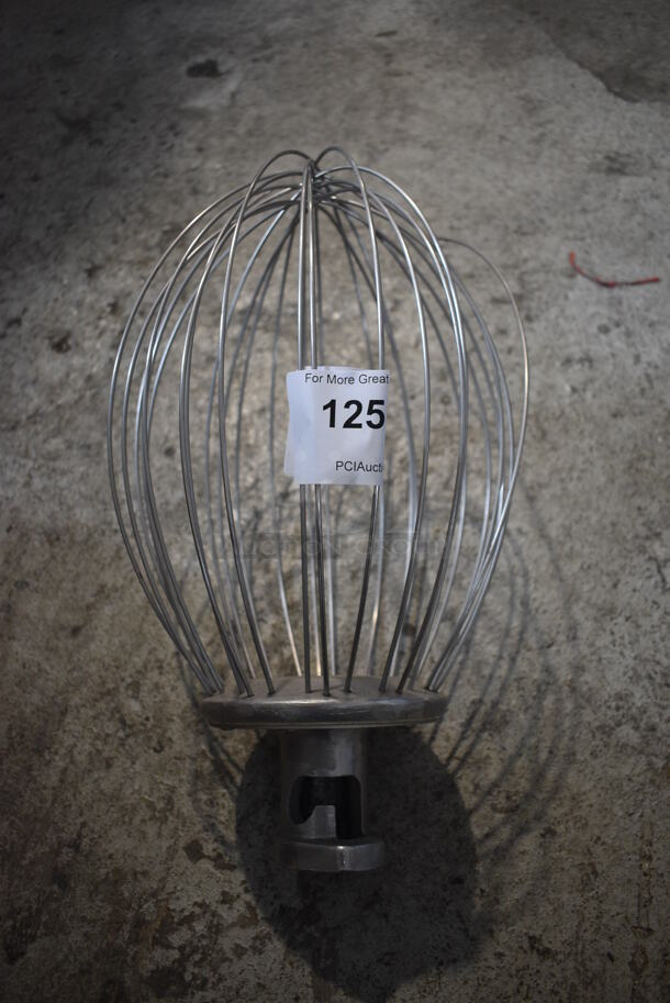 Metal Commercial Whisk Attachment for Hobart Mixer. 9x9x16