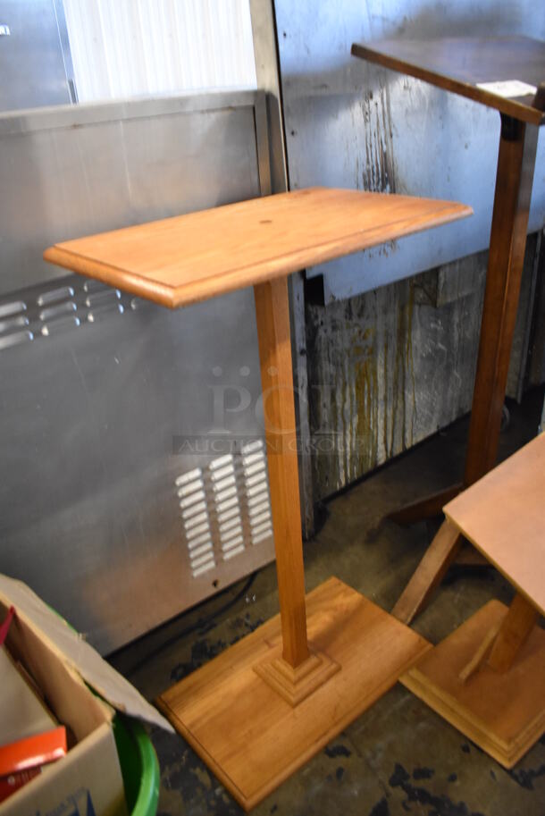 ALL ONE MONEY! Lot of 3 Various Wooden Podiums. Includes 22x22x45.5 - Image 5 of 11