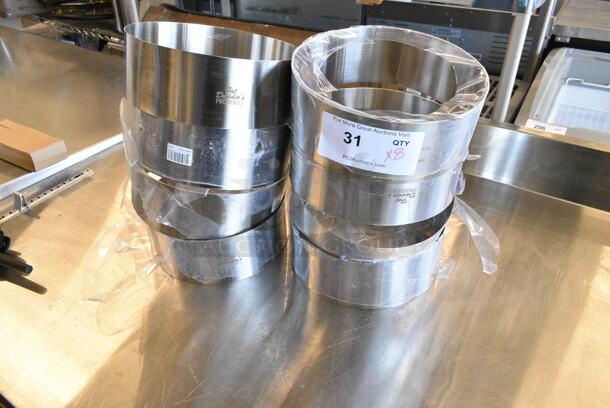 8 BRAND NEW SCRATCH AND DENT! Fat Daddio's Pro Series Stainless Steel Cake Cutter Ring. 8 Times Your Bid! - Image 1 of 2