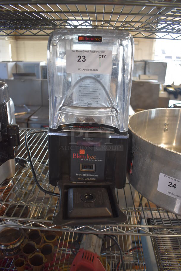 Blendtec ICB3 Metal Commercial Countertop Blender w/ Pitcher and Poly Cover. 120 Volts, 1 Phase. 9x9x16. Tested and Working! - Image 1 of 6
