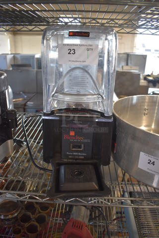 Blendtec ICB3 Metal Commercial Countertop Blender w/ Pitcher and Poly Cover. 120 Volts, 1 Phase. 9x9x16. Tested and Working!
