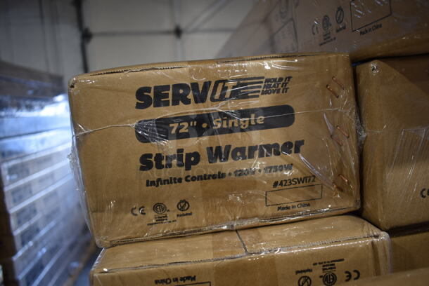 PALLET LOT of 47 BRAND NEW SCRATCH AND DENT! ServIt 423SWI72 Stainless Steel Commercial  72" High Wattage Strip Warmer with Adjustable Infinite Controls. Stock Picture Used as Gallery. 47 Times Your Bid! - Image 7 of 7