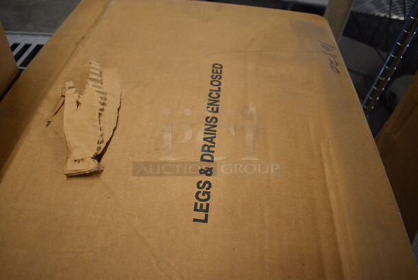 BRAND NEW IN BOX! Two Metal Sink Legs and 3 Drain Stoppers.  - Image 6 of 6