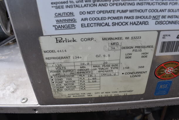 Perlick 4414 Stainless Steel Glycol Chiller. 115 Volts, 1 Phase. - Image 5 of 8