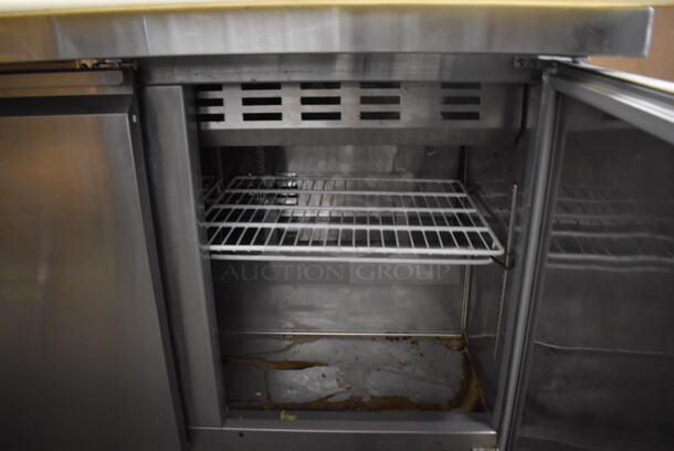 Avantco 178SCLM3 Stainless Steel Commercial Sandwich Salad Prep Table Bain Marie Mega Top on Commercial Casters. 115 Volts, 1 Phase. 70.5x37x47. Tested and Powers On But Temps at 46 Degrees - Image 4 of 9