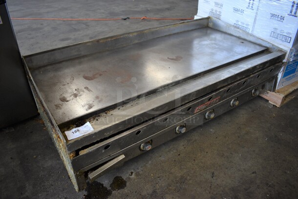 Vulcan Stainless Steel Commercial Countertop Natural Gas Powered Flat Top Griddle w/ Thermostatic Controls. 60x31x20