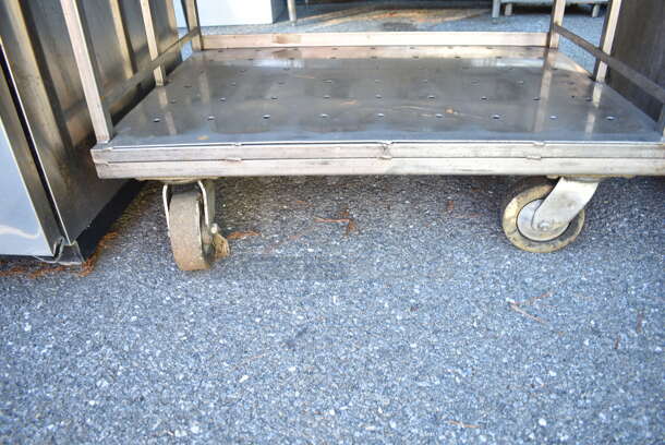 Metal 5 Tier Cart w/ Contents Including Folding Chafer Frames on Commercial Casters.  - Image 2 of 5