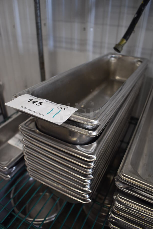 11 Stainless Steel Half Size Long Drop In Bins. 1/2Lx4. 11 Times Your Bid! - Image 2 of 3