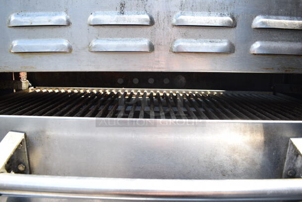 DCS Stainless Steel Commercial Natural Gas Powered Cheese Melter on Table w/ Under Shelf.  - Image 4 of 6