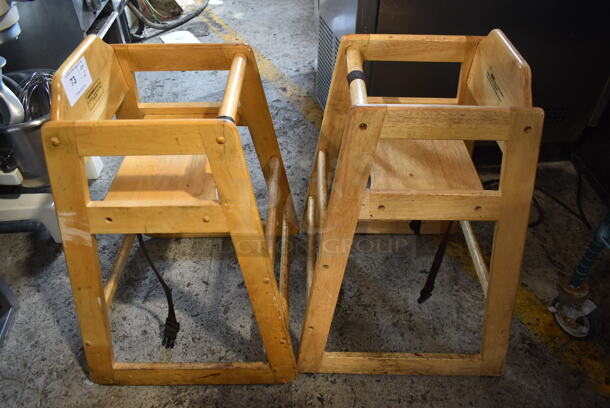 2 Wooden High Chairs. 2 Times Your Bid! - Image 6 of 6