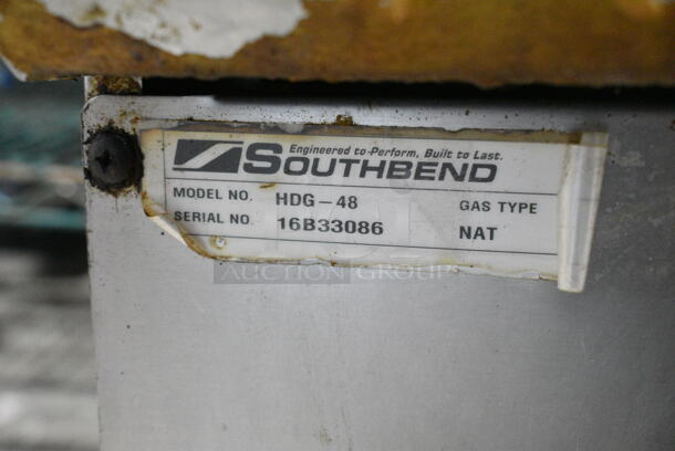 Southbend HDG-48 stainless Steel Commercial Countertop Natural Gas Powered Flat Top Griddle.  - Image 5 of 5