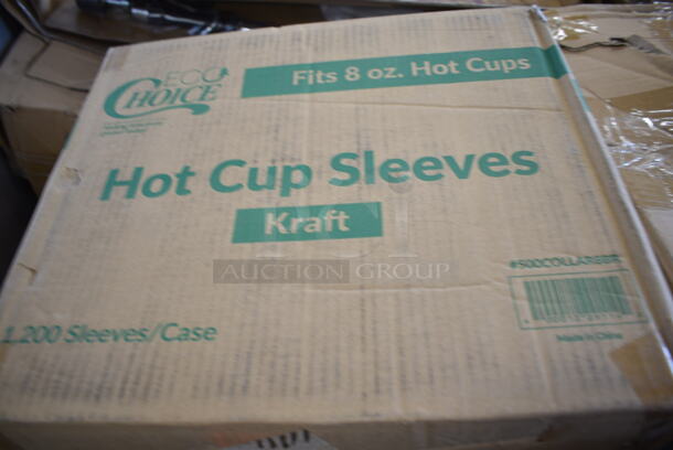 PALLET LOT of 25 BRAND NEW Boxes Including 500MF883W1C Choice 8" x 8" 1-Compartment Microwaveable White Mineral-Filled Plastic Hinged Take-Out Container - 150/Case, Dart 20J16 20 oz. White Customizable Foam Cup - 500/Case, 164TB3030 Lancaster Table & Seating 30" x 30" Cross Cast Iron Table Base Plate, Tin Trash Can Lids, 395TO991 EcoChoice 9" x 9" x 3" Compostable Sugarcane / Bagasse 1 Compartment Take-Out Box - 200/Case, French Fry Bags, 2 Box 500COLLAR8BR EcoChoice 8 oz. Kraft Coffee Cup Sleeve / Jacket / Clutch - 1200/Case, 460EC18UHAND Regency 18" NSF Chrome Utility Cart Handle, 2 Box 105GC36321 Choice 1 Part Green and White Guest Check with Bottom Guest Receipt - 50/Case, 2 Box 500MF883B1C Choice 8" x 8" 1-Compartment Microwaveable Black Mineral-Filled Plastic Hinged Take-Out Container - 150/Case, Regency 600SPL2424R Regency 15" High Stainless Steel Mop Sink Backsplash and Right Side Splash for 24 x 24" Mop Sink. 25 Times Your Bid!  - Image 10 of 12